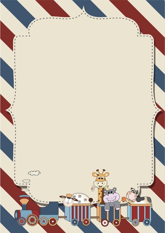 可爱卡通风1 (46)可爱卡通信纸模板word模板